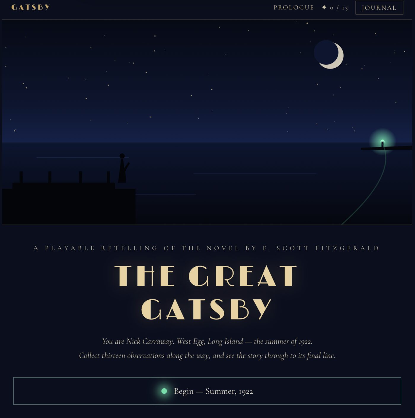 The Great Gatsby gameplay screenshot