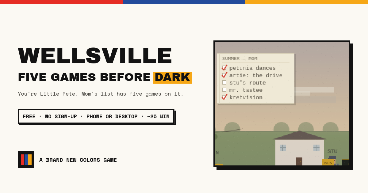 Wellsville 1990s television tribute game